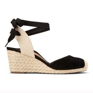 Vionic Maris Espadrille Suede Jute Wedge Sandals